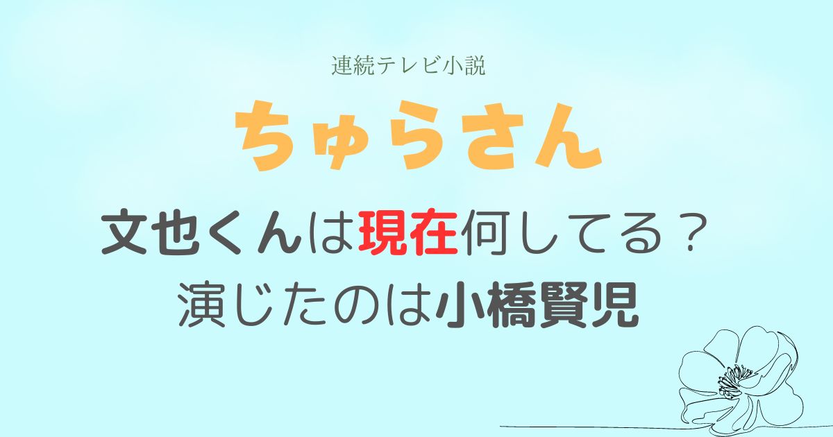 ちゅらさん文也くん現在