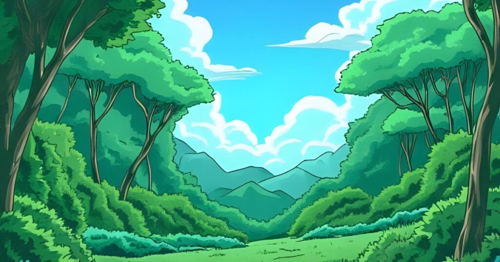 晴天の日の森