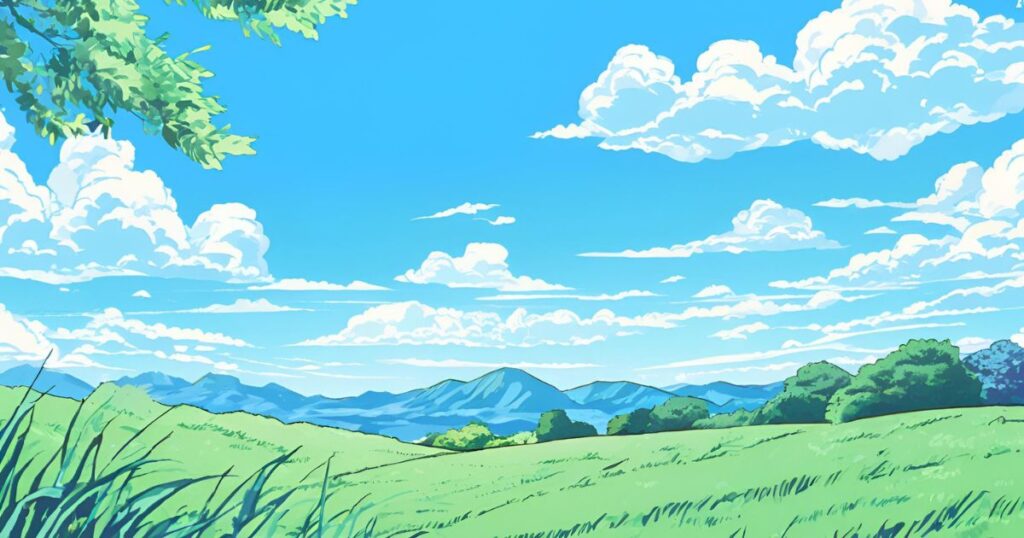 青空と草原