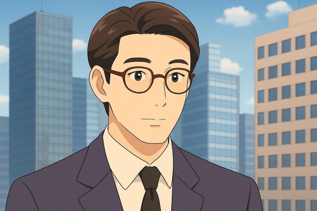 メガネをかけた男性