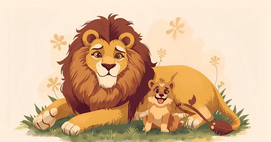 ライオンと犬