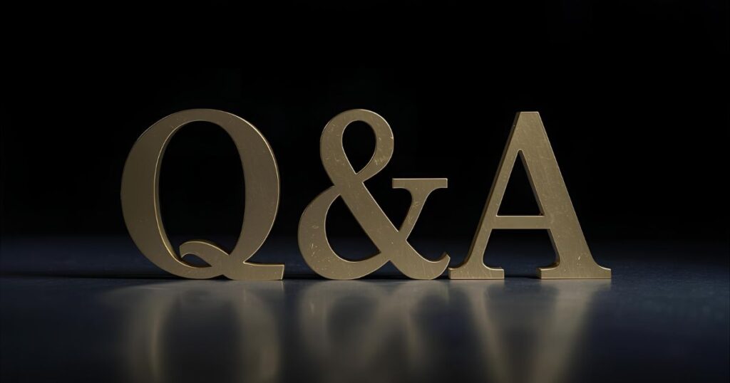 金色の文字のQ&A