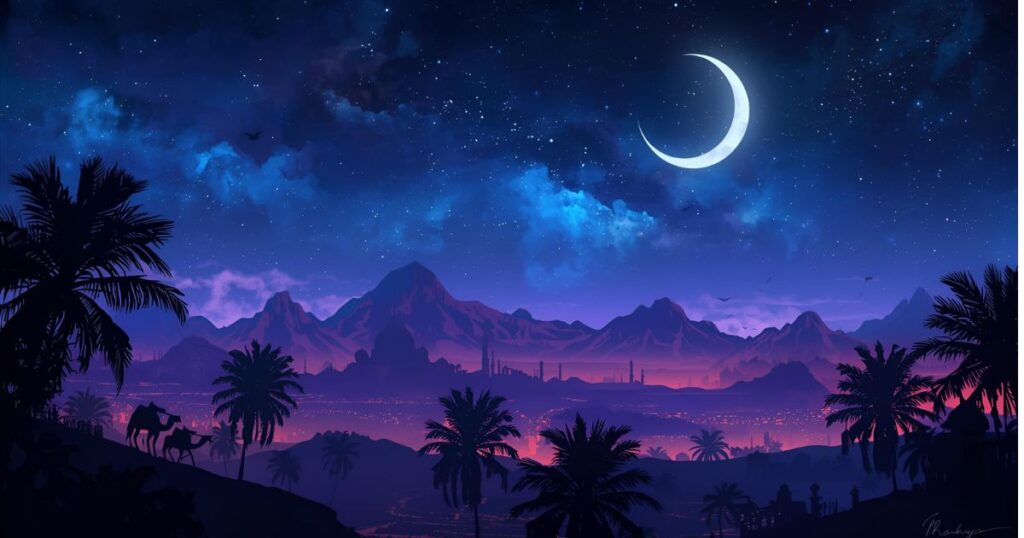 砂漠と夜