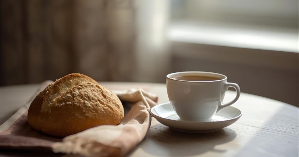 コーヒーとパン