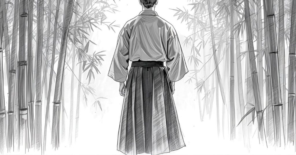 袴の後ろ姿
