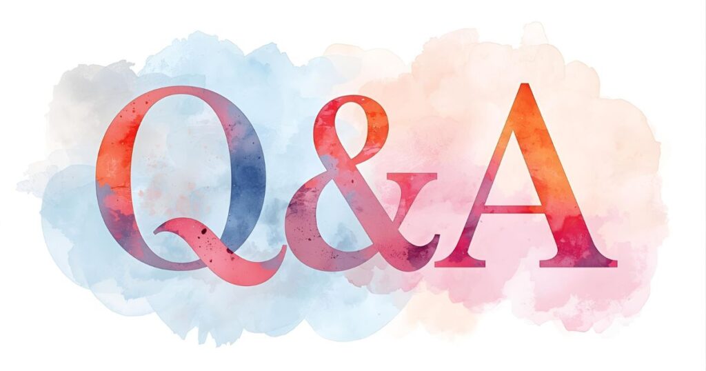 オレンジの文字でQ＆A