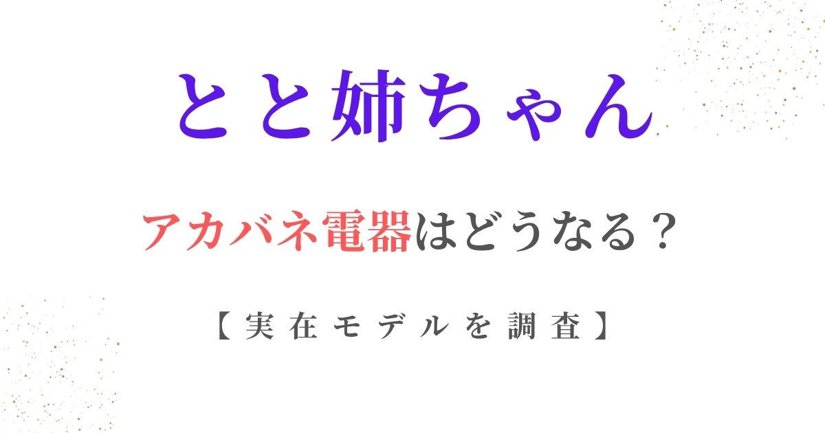 とと姉ちゃんアカバネ電器