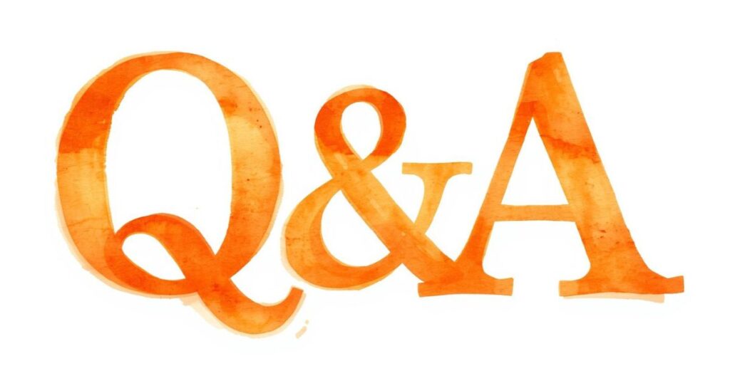 オレンジの文字でQ＆A 