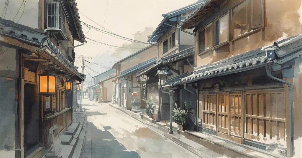 古い日本の街並み