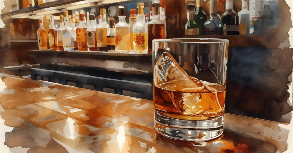 カウンターにある飲み物