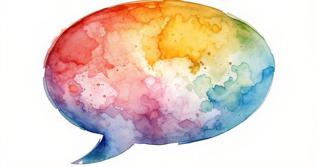 カラフルな吹き出し