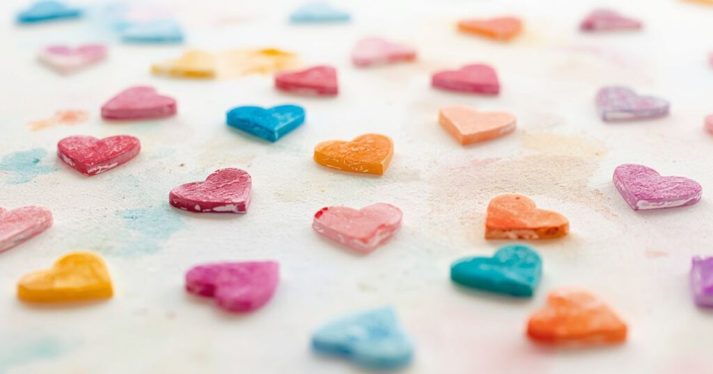 カラフルなハート