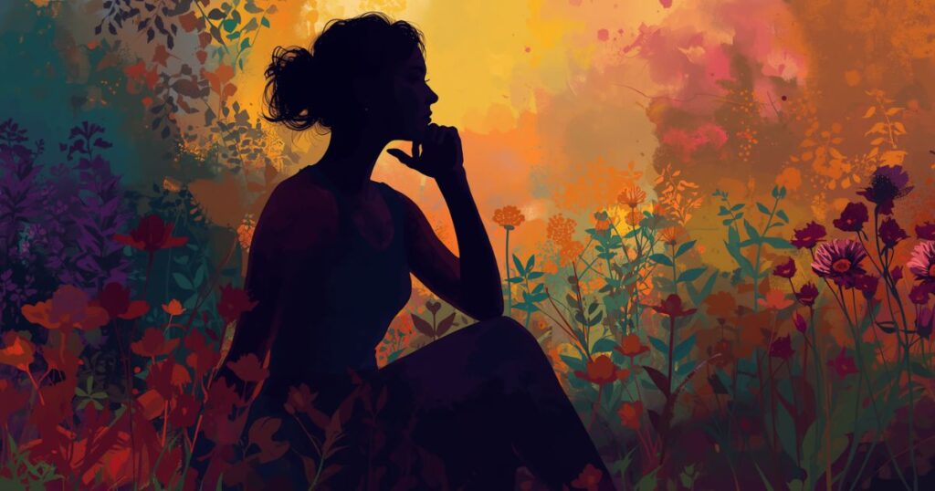 花と女性