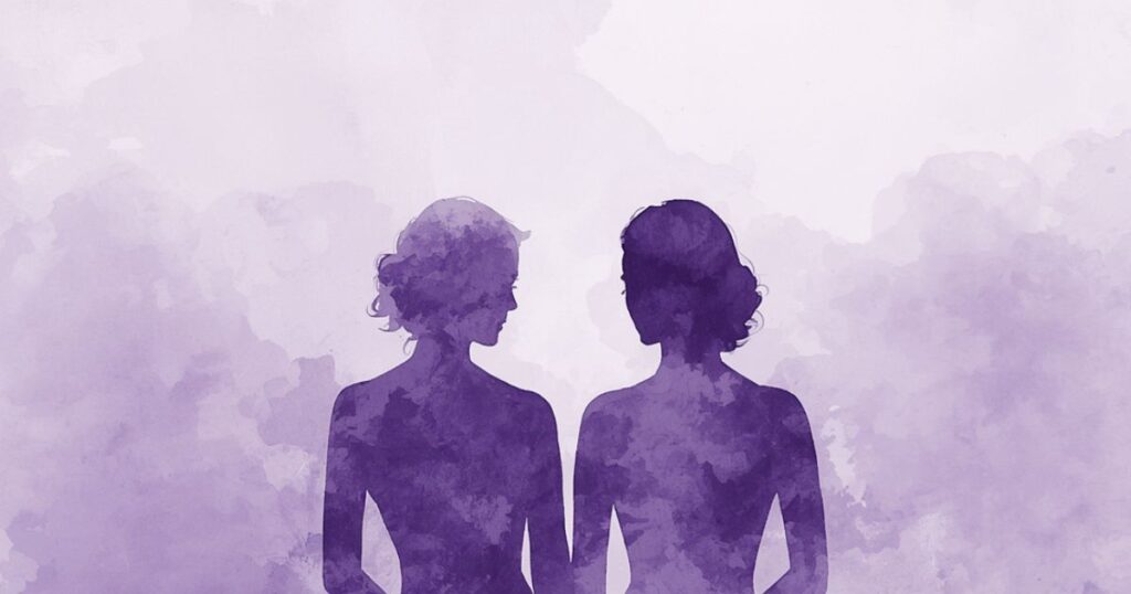 2人の女性の後ろ姿
