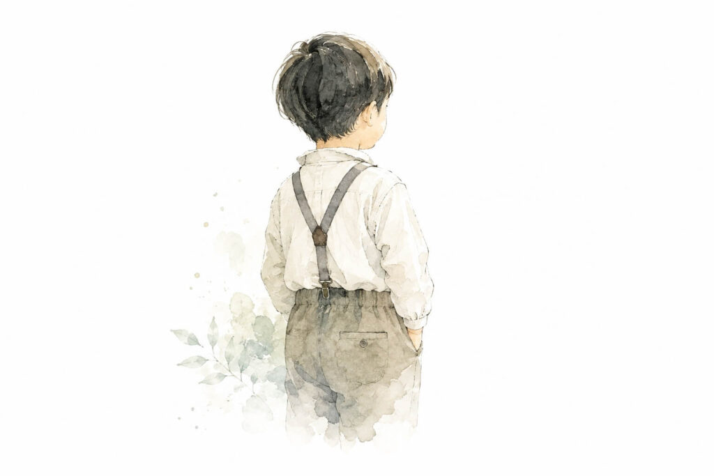 横を向いてる子